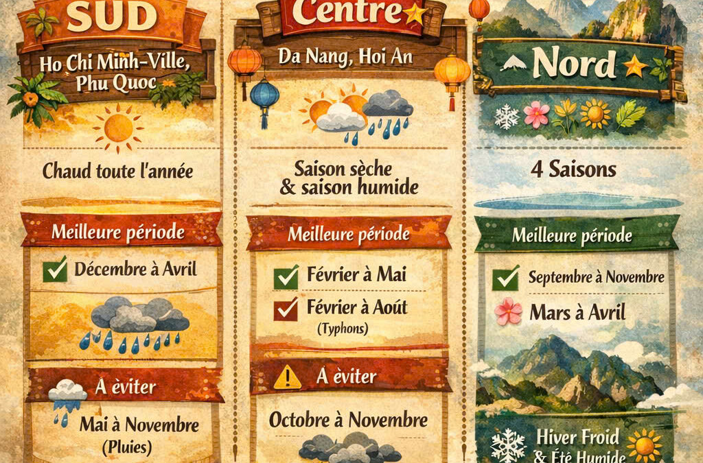 Quelle est la meilleure période de l’année pour voyager au Vietnam ?